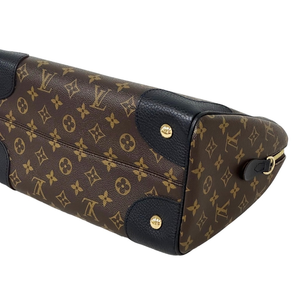 Louis Vuitton Retiro Brown Monogram Nior Black Satchel Duffle Crossbody Canvas - Picture 11 of 13